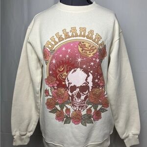 Billabong Cream Skull Graphic Men's Crewneck Sweater